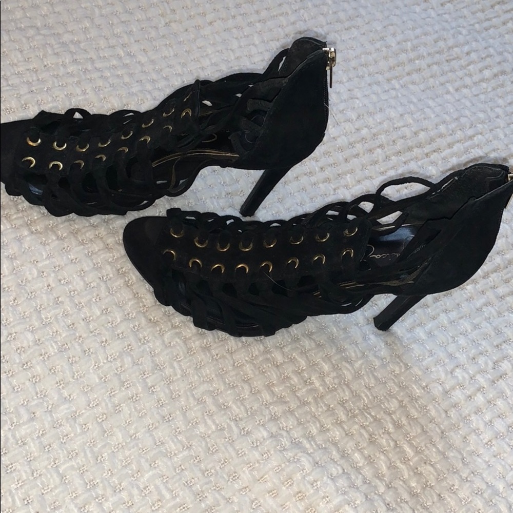 JESSICA SIMPSON LACE UP HEELS